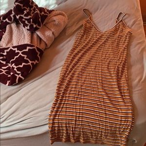 Forever 21 Yellow Striped Dress